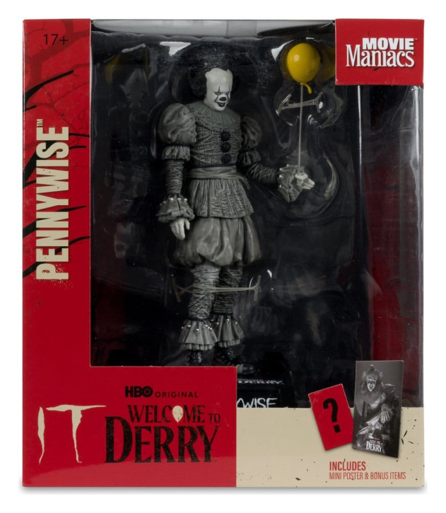 Es: Welcome to Derry – Movie Maniacs Pennywise (Black & White) Statue