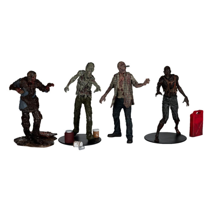 Pack de 4 figurines articulées The Walking Dead – Walkers (13 cm) Pack de 4 figurines articulées The Walking Dead – Walkers (13 cm)