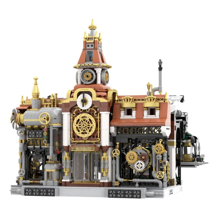 Set de construction Original Steampunk Series : Gare ferroviaire steampunk, 36 cm