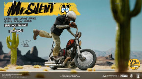 Death Gas Station Series Figur – Mr. Silent Deluxe mit Chopper