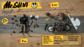 Death Gas Station Series Figur – Mr. Silent Deluxe mit Chopper