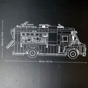 Set de construction Original Joyside Series : Food truck rétro, 19 cm