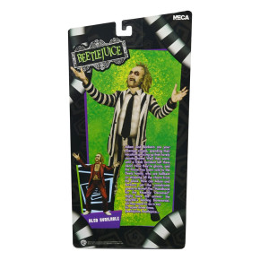 Beetlejuice 1988 Action Figure in Black and White Striped Suit (18 cm)