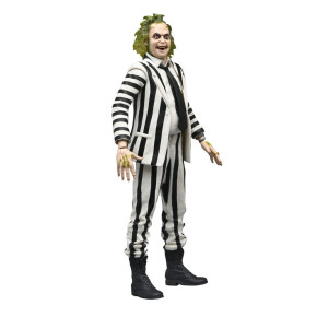 Beetlejuice 1988 Action Figure in Black and White Striped Suit (18 cm)