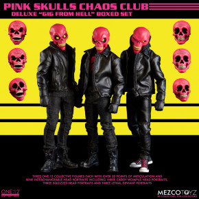 Exclusive Mezco one12 Pink Skulls Chaos Club Deluxe