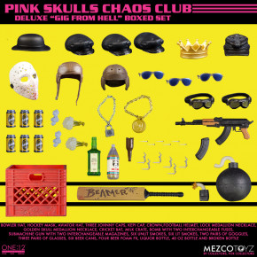 Exclusive Mezco one12 Pink Skulls Chaos Club Deluxe