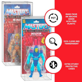 Lot de 10 boîtiers PET pour figurines MotU Origins Power Posing (Carded)