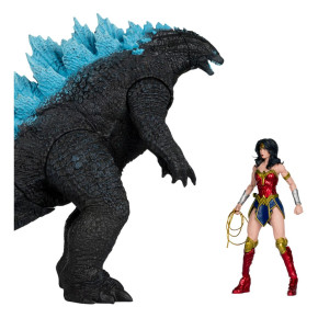 DC Justice League Monsterverse DC Multiverse – Wonder Woman vs. Atomic Blast Godzilla