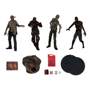 Pack de 4 figurines articulées The Walking Dead – Walkers (13 cm)