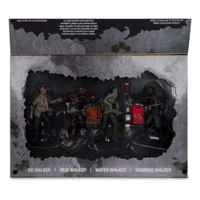 Pack de 4 figurines articulées The Walking Dead – Walkers (13 cm)