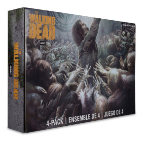 Pack de 4 figurines articulées The Walking Dead – Walkers (13 cm)