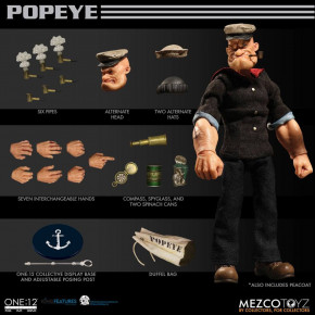 Popeye Actionfigure 1/12 Mezco one:12