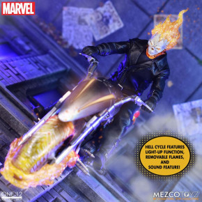 Figurine Ghost Rider et Véhicule avec Son et Effets Lumineux 1/12 Ghost Rider & Hell Cycle