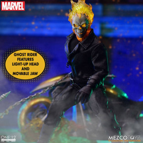 Figurine Ghost Rider et Véhicule avec Son et Effets Lumineux 1/12 Ghost Rider & Hell Cycle