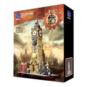 Set de construction Original Steampunk Series : Parc de la tour de l'horloge steampunk, 58 cm